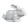 Figur Schneehase 16 cm Porzellan weiß Hase