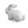 Figur Schneehase 16 cm Porzellan weiß Hase