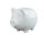 Sparschwein Größe M 14 cm mit Schlüssel weiß Porzellan