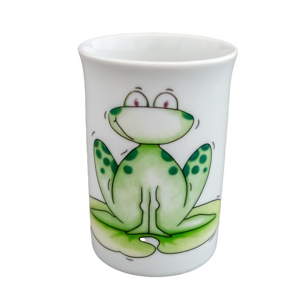 Kinderbecher 9,5 cm Porzellan Frosch