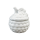 Marmeladendose kleine "Brombeere" 9 cm Porzellan weiß