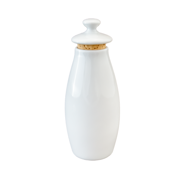 Öl- oder Essig-Flasche 14 cm Porzellan weiß