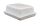 Butterdose eckig 14,5 cm Porzellan weiß