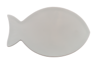 Schneidebrett Porzellan Form Fisch 26 cm weiß