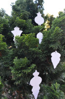 15 Anhänger Zapfen Eiszapfen Weihnachten Tannenbaumschmuck Biskuitporzellan