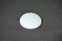 Ovales Schild 6,5cm weiß 1 Loch Etikett zum Beschriften, Porzellan Anhänger