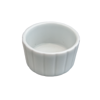 Teelichthalter 5cm Porzellan weiß rund längs Kerzenhalter für kleine Teelichter
