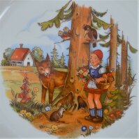 Kindergeschirr Set 3-teilig Porzellan Kindergedeck DDR Märchen Rotkäppchen und der Wolf