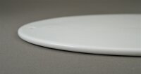 Ovales Schild 34 cm mit 2 Löchern weiß Porzellan Etikett Platine Schilder